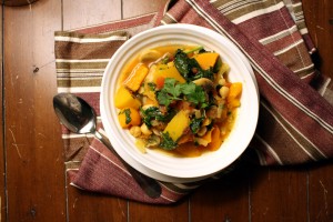 Squash Chickpea Raisin Stew with Couscous