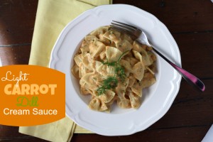 Light Carrot Dill Cream Sauce for Pasta ~ ElephantEats.com