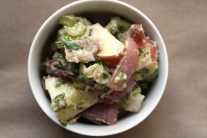 Mayo-Free Potato Salad with Vinegar ~ ElephantEats.com